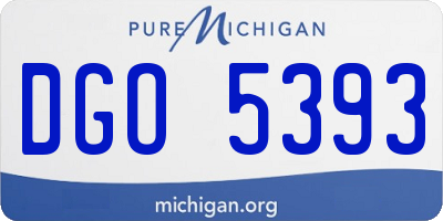 MI license plate DGO5393