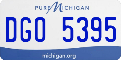 MI license plate DGO5395