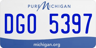 MI license plate DGO5397