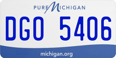 MI license plate DGO5406