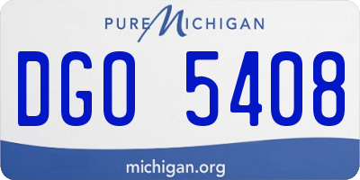 MI license plate DGO5408