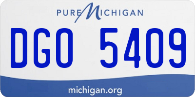 MI license plate DGO5409