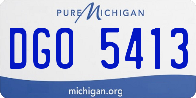 MI license plate DGO5413