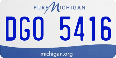 MI license plate DGO5416