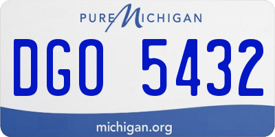 MI license plate DGO5432