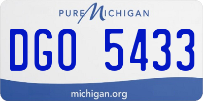 MI license plate DGO5433