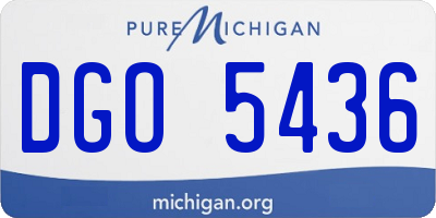 MI license plate DGO5436