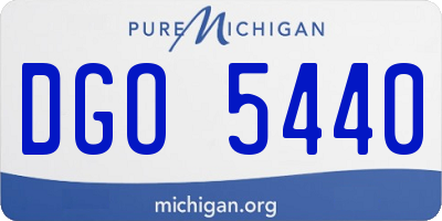 MI license plate DGO5440