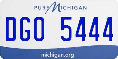 MI license plate DGO5444