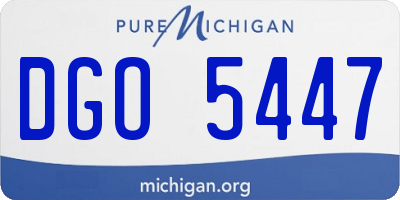 MI license plate DGO5447