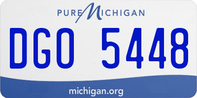 MI license plate DGO5448