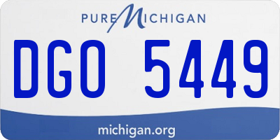 MI license plate DGO5449