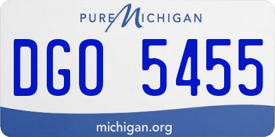 MI license plate DGO5455