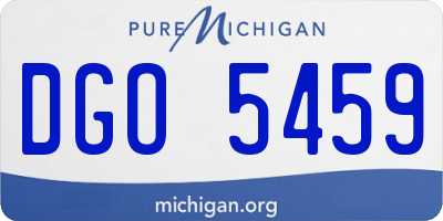 MI license plate DGO5459
