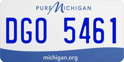MI license plate DGO5461