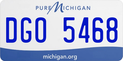 MI license plate DGO5468