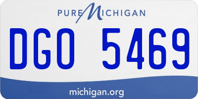 MI license plate DGO5469