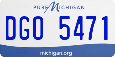 MI license plate DGO5471