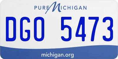 MI license plate DGO5473