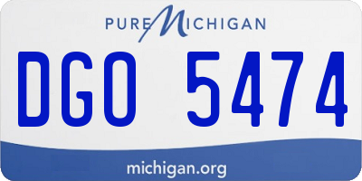 MI license plate DGO5474
