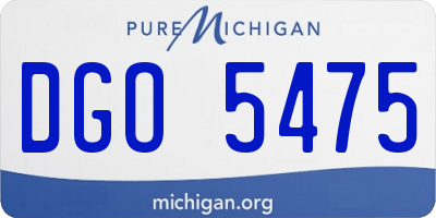 MI license plate DGO5475