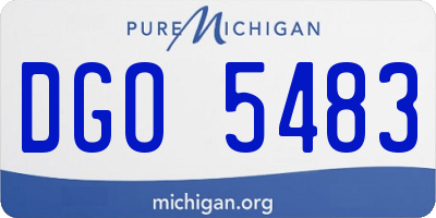 MI license plate DGO5483