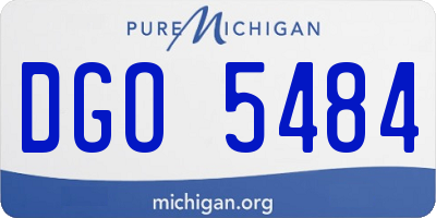 MI license plate DGO5484