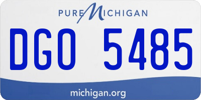 MI license plate DGO5485