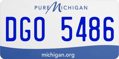 MI license plate DGO5486