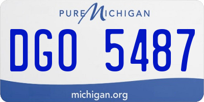 MI license plate DGO5487