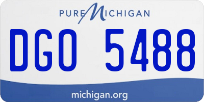 MI license plate DGO5488