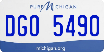 MI license plate DGO5490