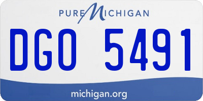 MI license plate DGO5491
