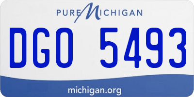 MI license plate DGO5493