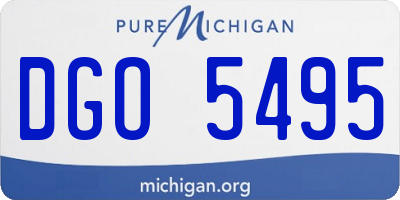 MI license plate DGO5495