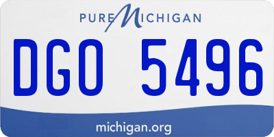 MI license plate DGO5496