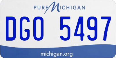 MI license plate DGO5497
