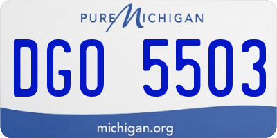 MI license plate DGO5503
