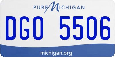 MI license plate DGO5506