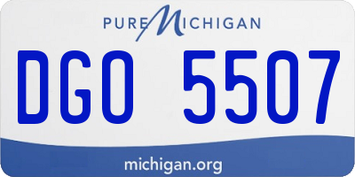 MI license plate DGO5507