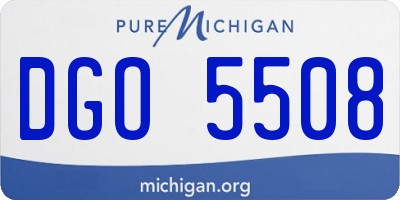MI license plate DGO5508