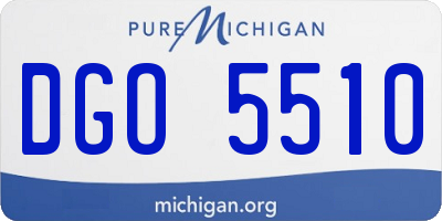 MI license plate DGO5510