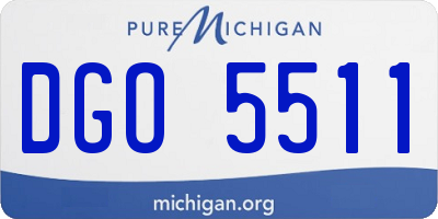 MI license plate DGO5511