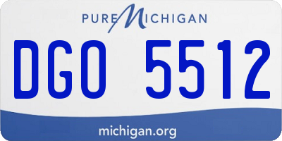 MI license plate DGO5512