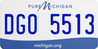 MI license plate DGO5513
