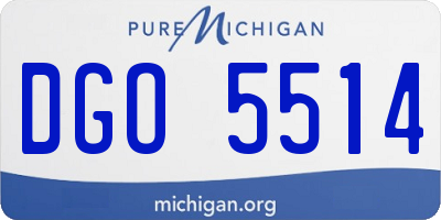 MI license plate DGO5514