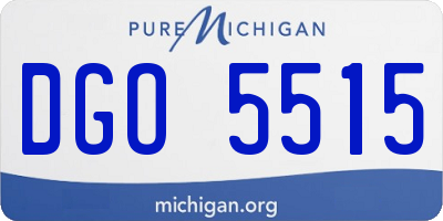 MI license plate DGO5515