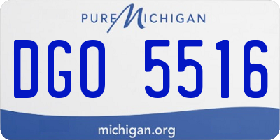 MI license plate DGO5516