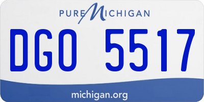 MI license plate DGO5517