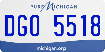 MI license plate DGO5518